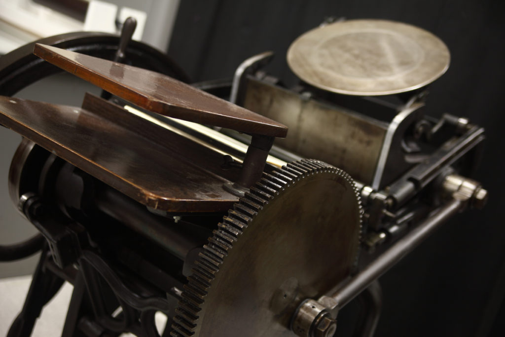 vintage letterpress printing press
