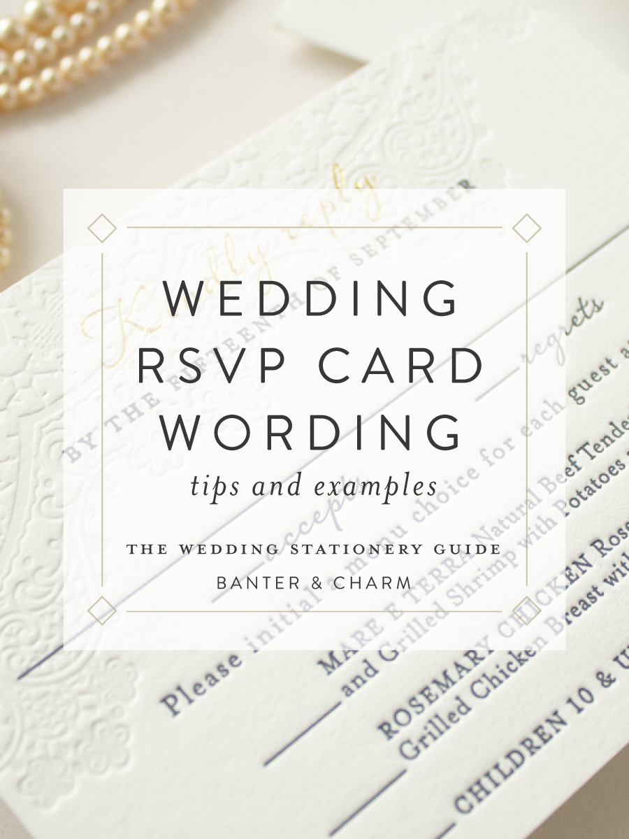 Wedding Stationery Guide: RSVP Card Wording Samples Banter and Charm