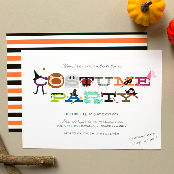 kids costume party invitations