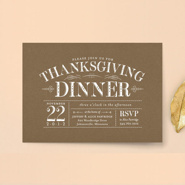 kraft thanksgiving dinner invitations