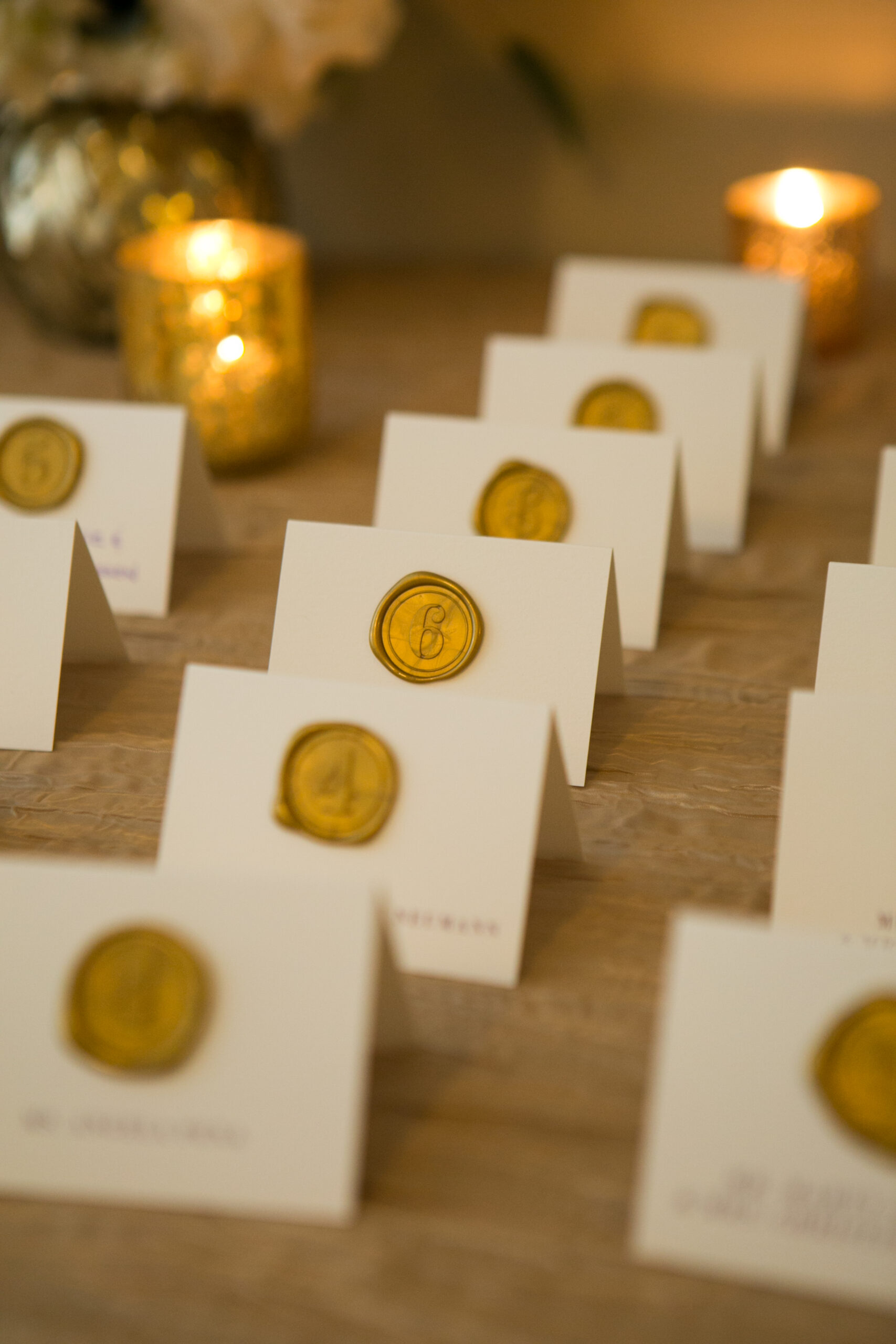 table number wax seals for escort cards