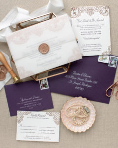 custom wax seal invitations for New York wedding