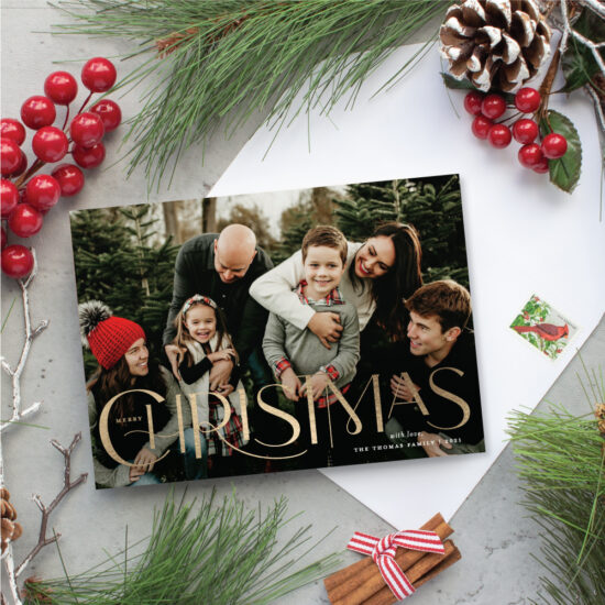 foil christmas cards minted