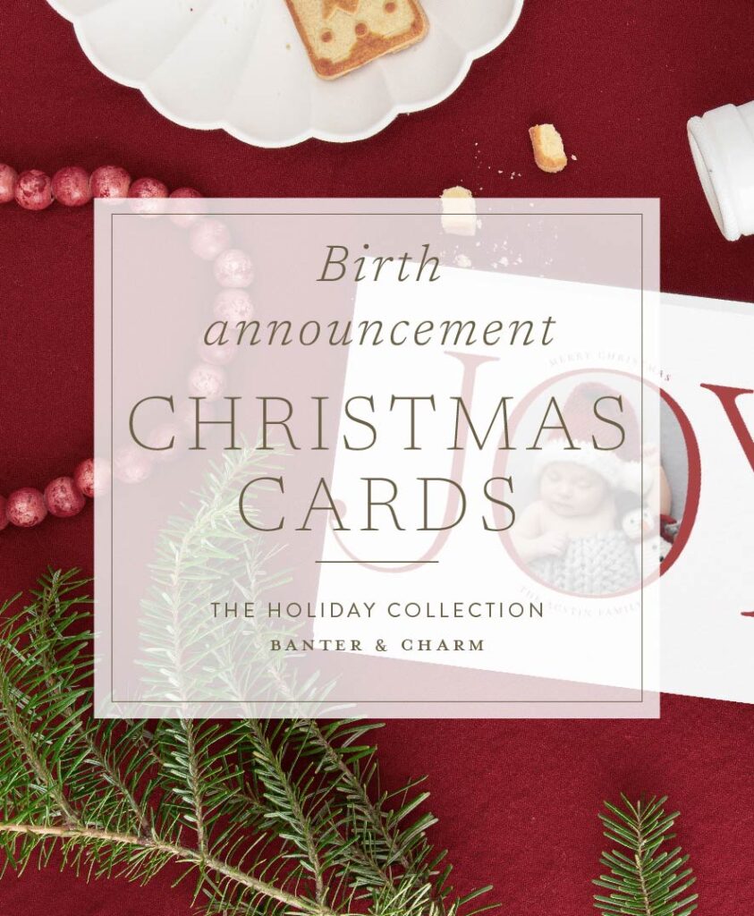 birth announcement christmas cards