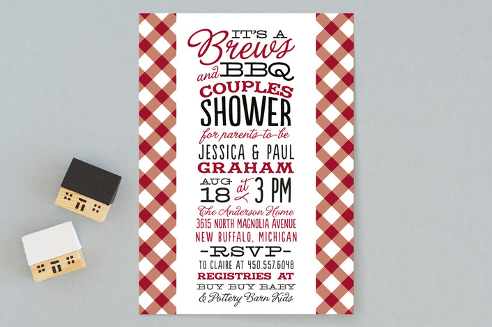 Brews and BBQ Baby Shower Invitation for Minted