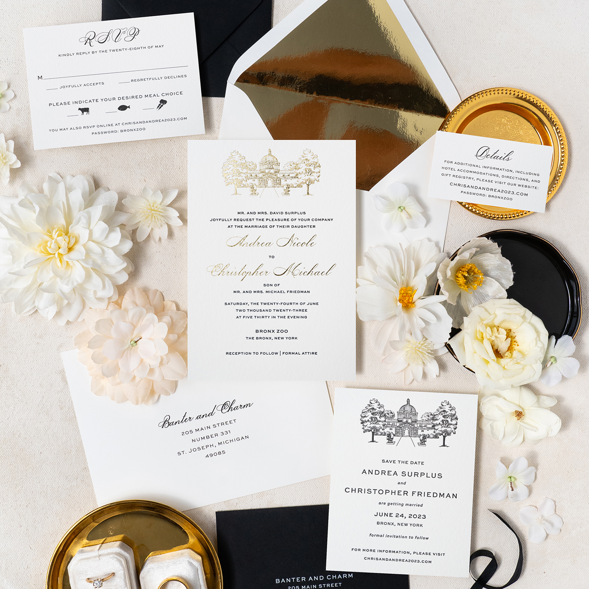 bronx zoo wedding invitations