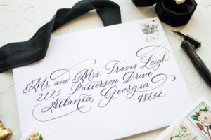 envelope calligraphy for wedding invitations