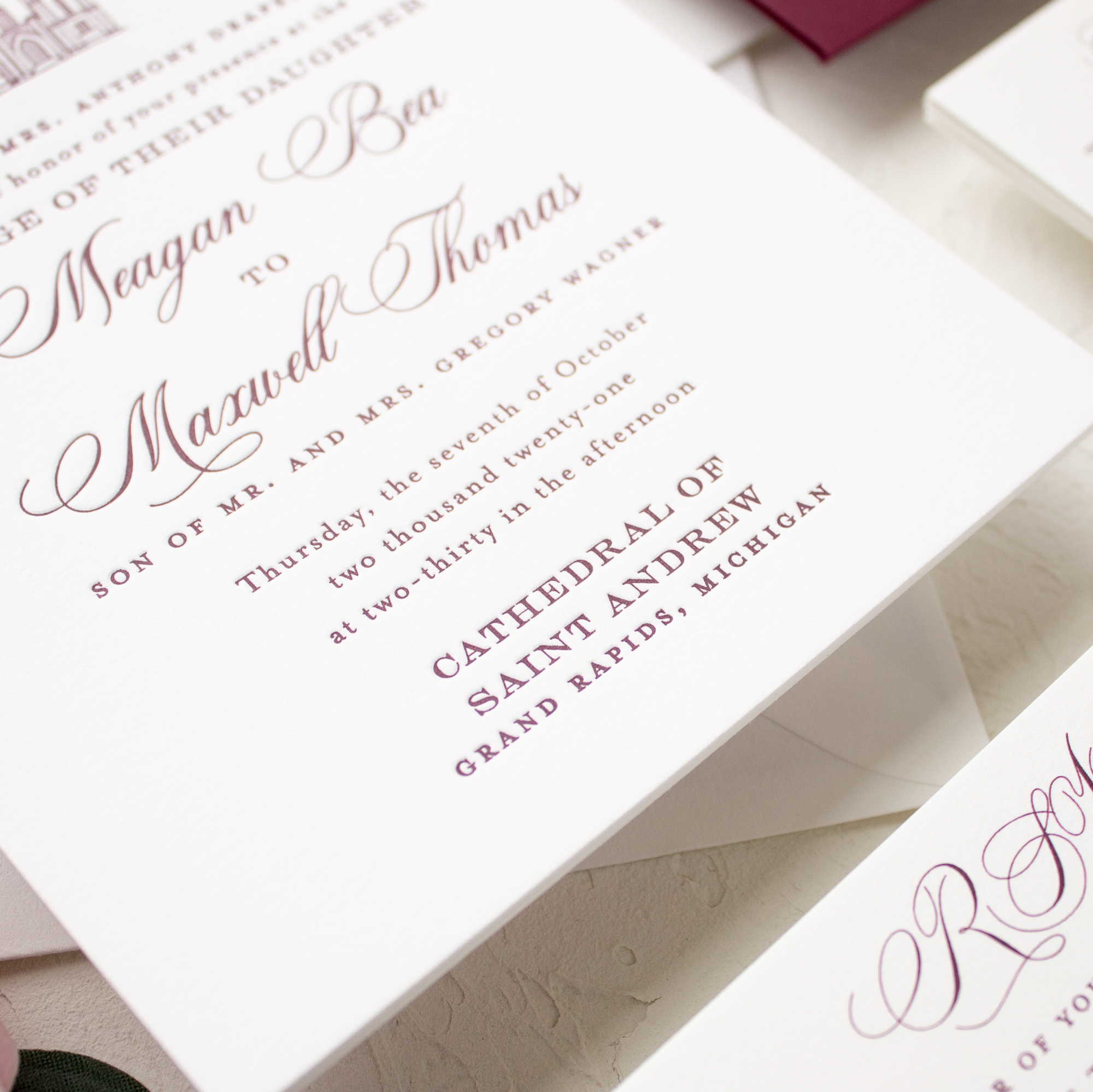 cathedral of saint andrew grand rapids wedding invitations