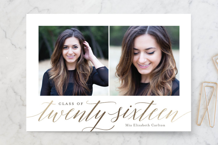 Elegant Graduation Announcement for Minted: Classic Year