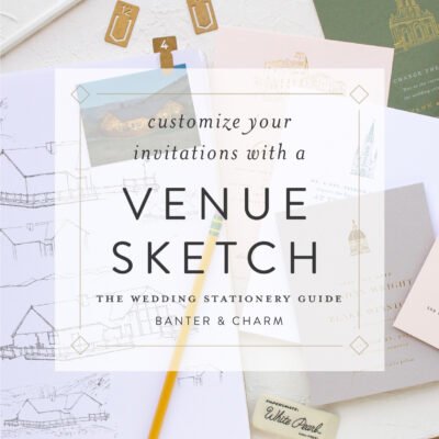 customize your invitations with a venue sketch