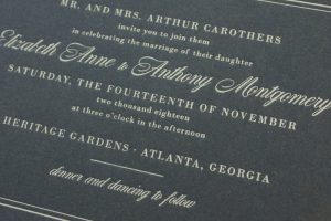 silver and navy nautical invitations