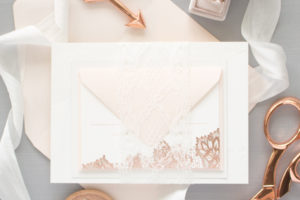 lace wrap wedding invitations