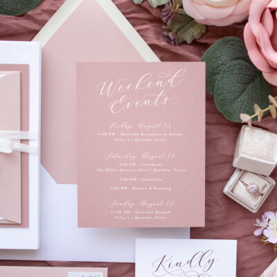 Rose Gold Foil Wedding Invitations | Charming | Banter and Charm