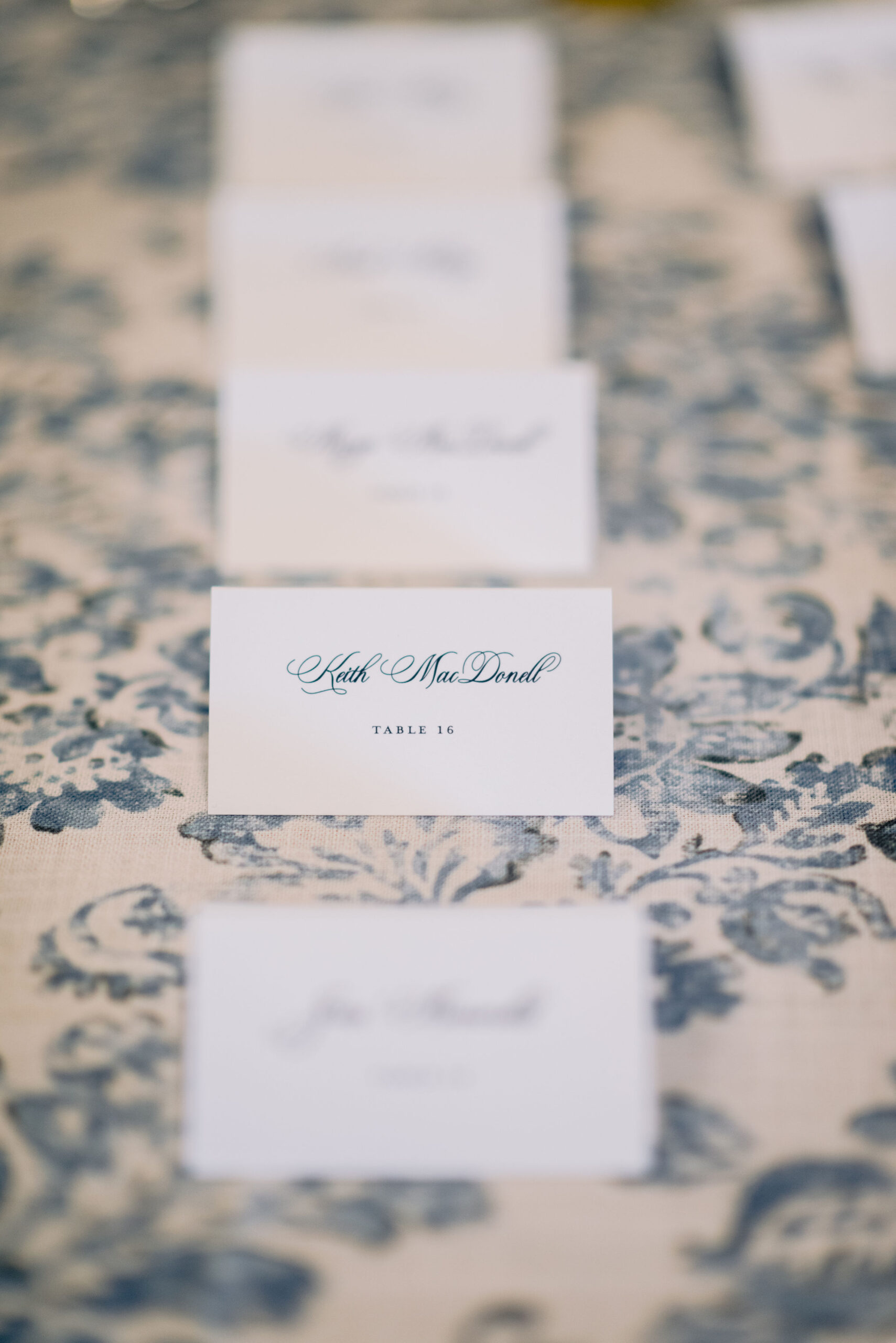 wedding place card; photo by Erika Aileen Photography