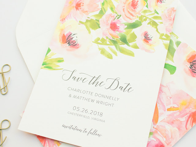 watercolor save the dates