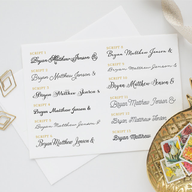 Wedding Stationery Guide: Fonts, Part III