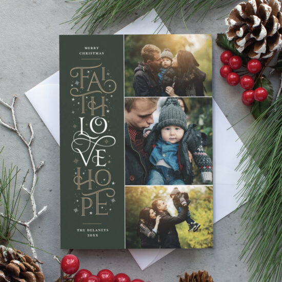 faith love hope holiday card