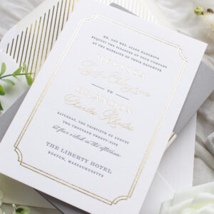 foil stamped wedding invitations