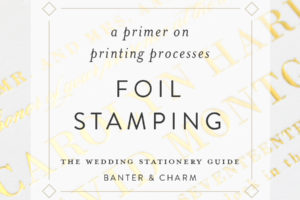 foil stamping for wedding invitations