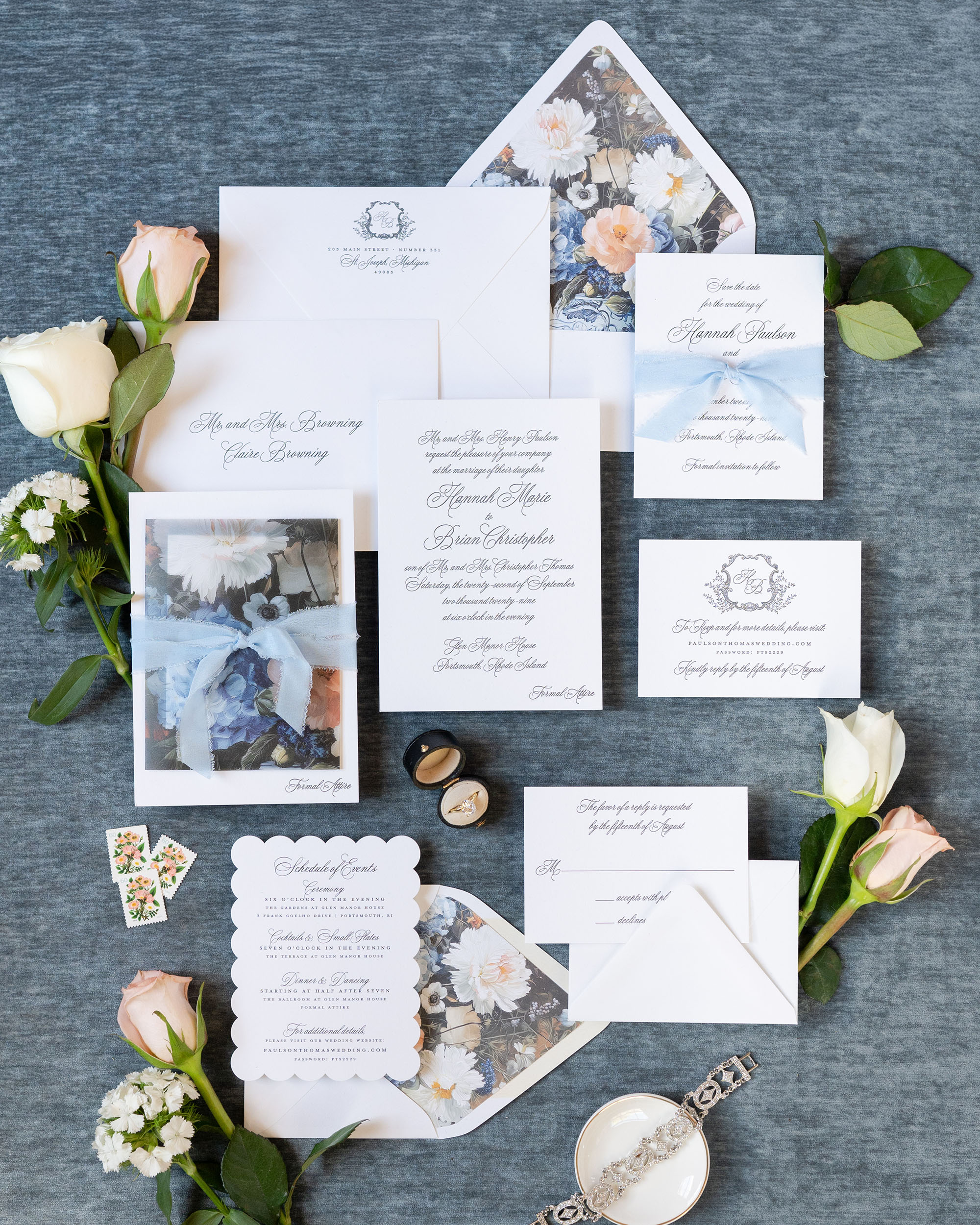 formal wedding invitations in letterpress