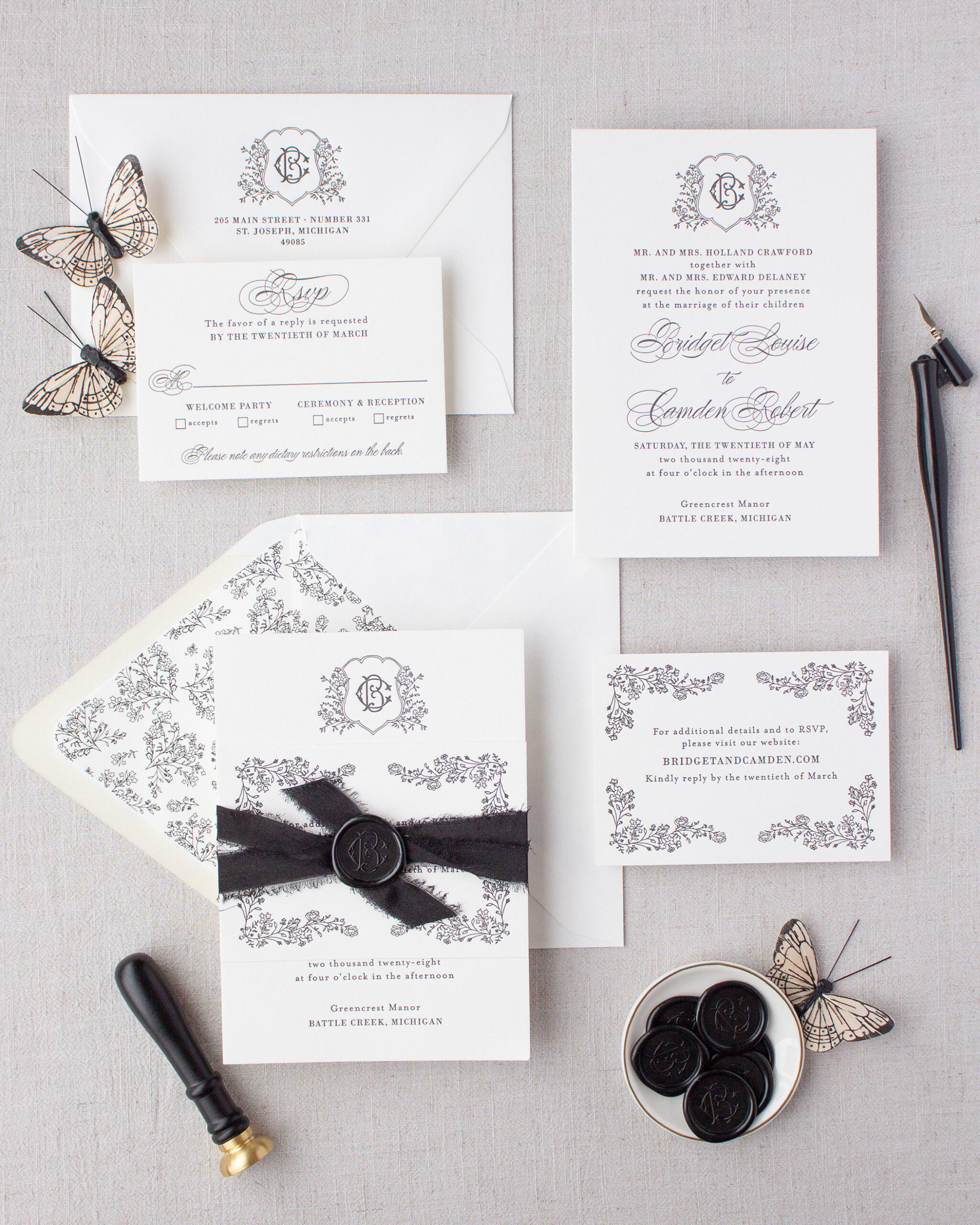 Formal wedding invitations michigan wedding