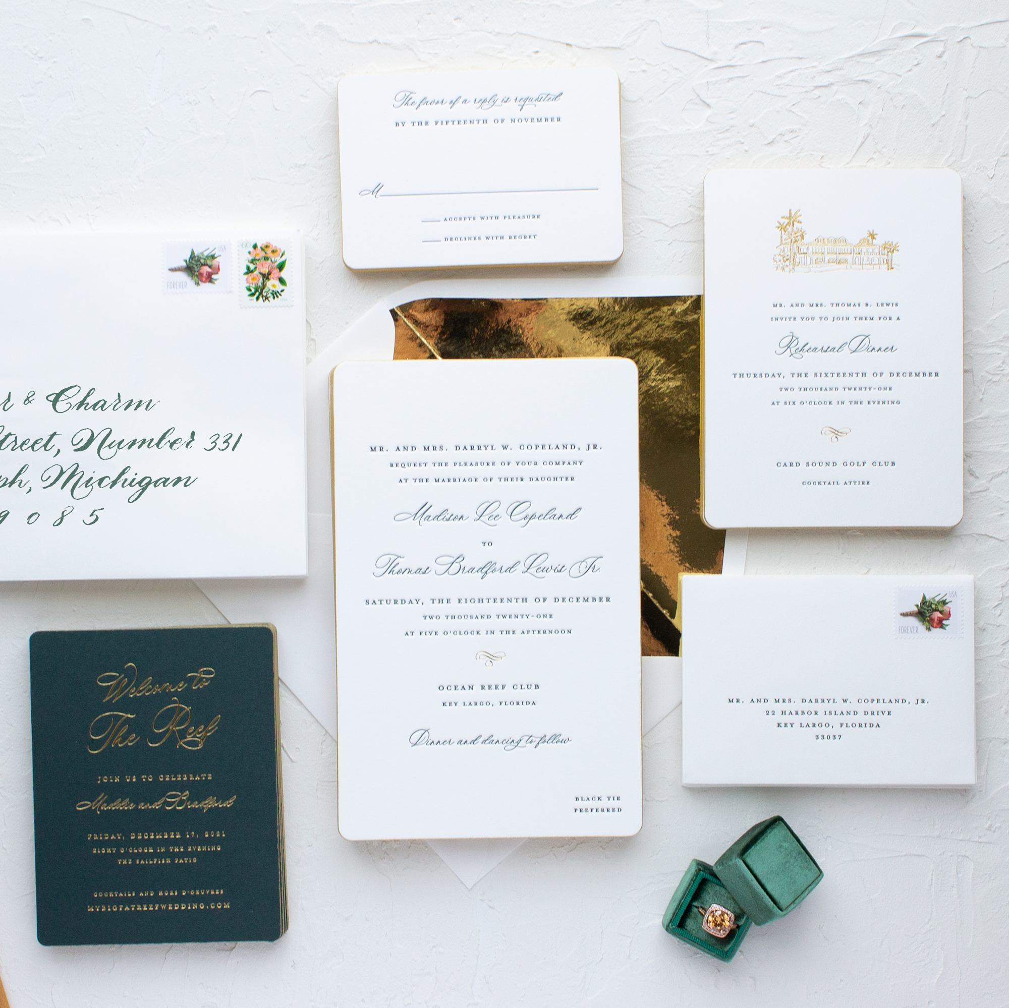 Formal wedding invitations oversized
