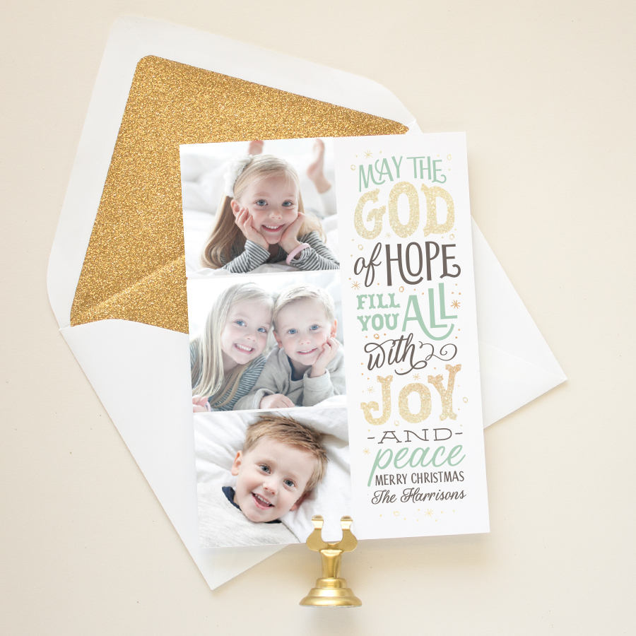 religious christmas cards with gold foil