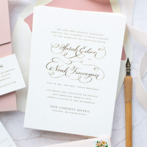 Dusty Pink Wedding Invitations | Adore - Banter and Charm