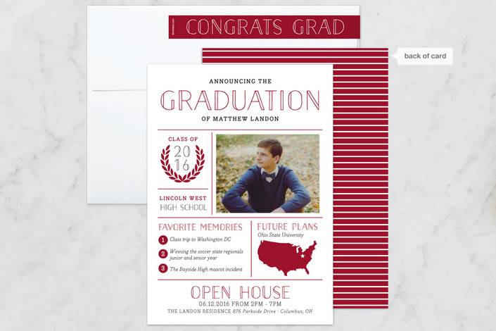 graduation announcement for Minted
