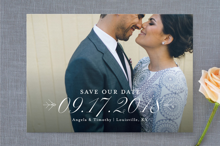 full bleed photo save the date card