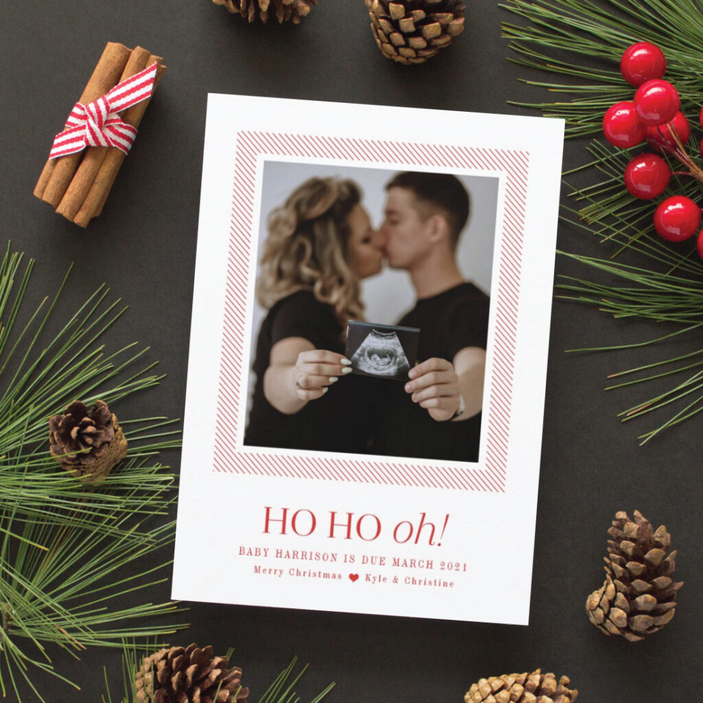 funny pregnancy announcement christmas card