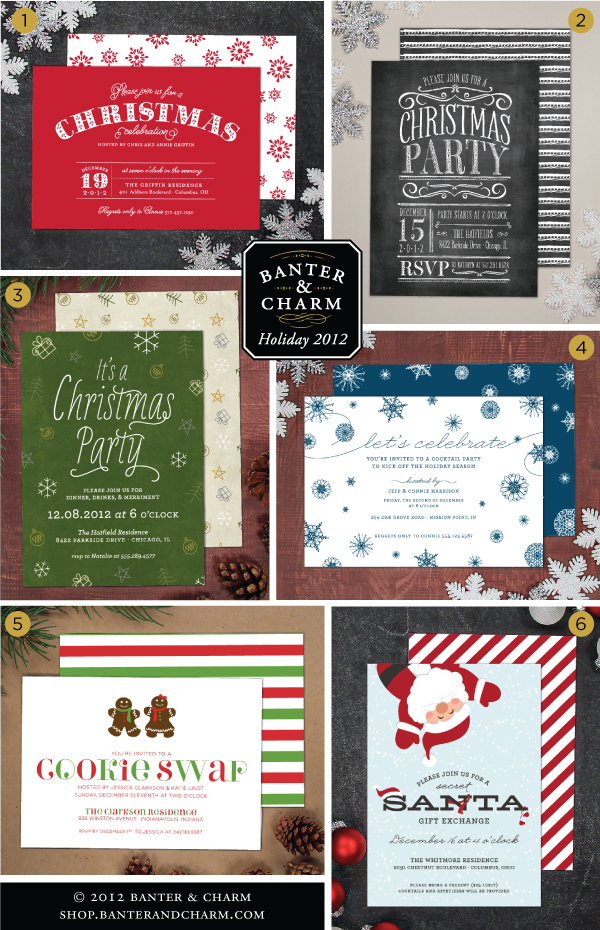 holiday invitation, party invite, cocktail party invitation, winter party