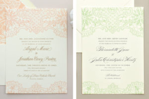 comparing fonts in wedding invitations