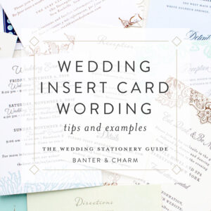 wedding insert card wording