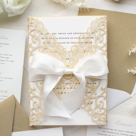 Laser Cut Wedding Invitations | Caroline | Banter and Charm