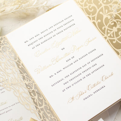 Laser Cut Wedding Invitations | Caroline | Banter and Charm