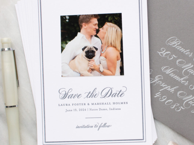 letterpress photo save the date cards