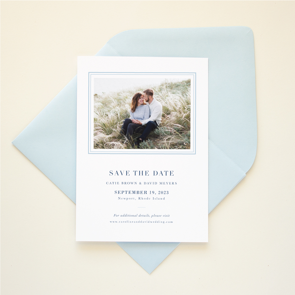 Letterpress Save the Date Formal Wedding