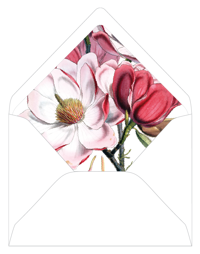 vintage floral envelope liner
