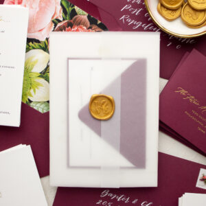 Love wax seal in gold