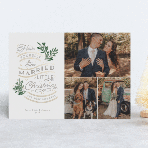 newlywed first christmas card