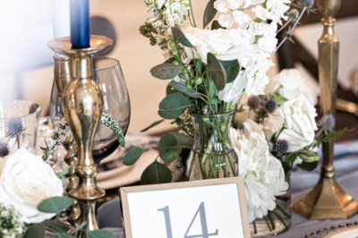 simple table numbers for wedding