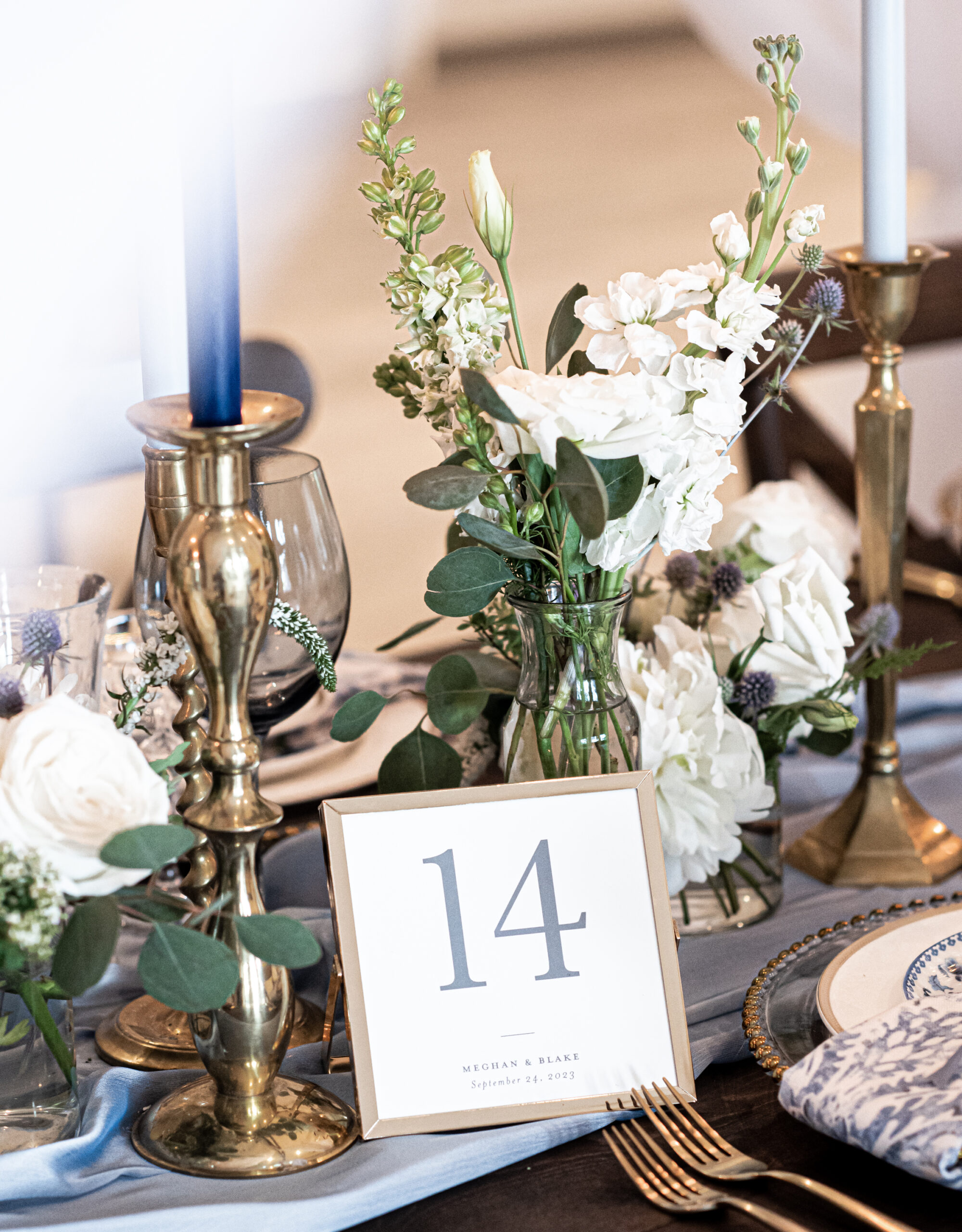 simple table numbers for wedding