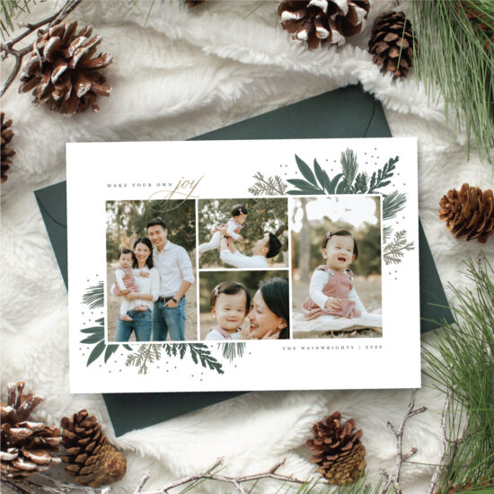 make your own joy multi photo christmas card