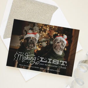 funny holiday card for dog owners