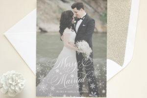 merry and married christmas card