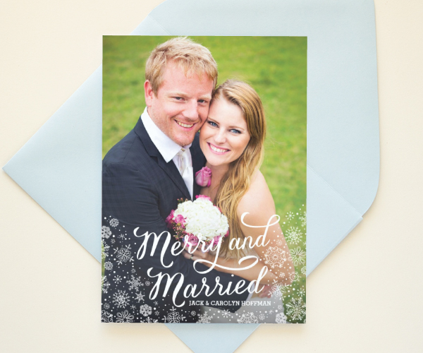 just married holiday cards