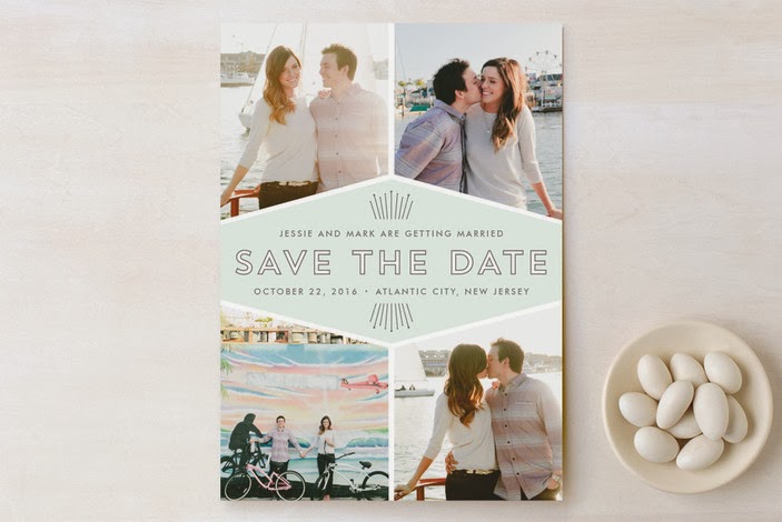 art deco them photo save the date