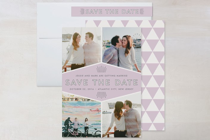 minted save the date in lilac