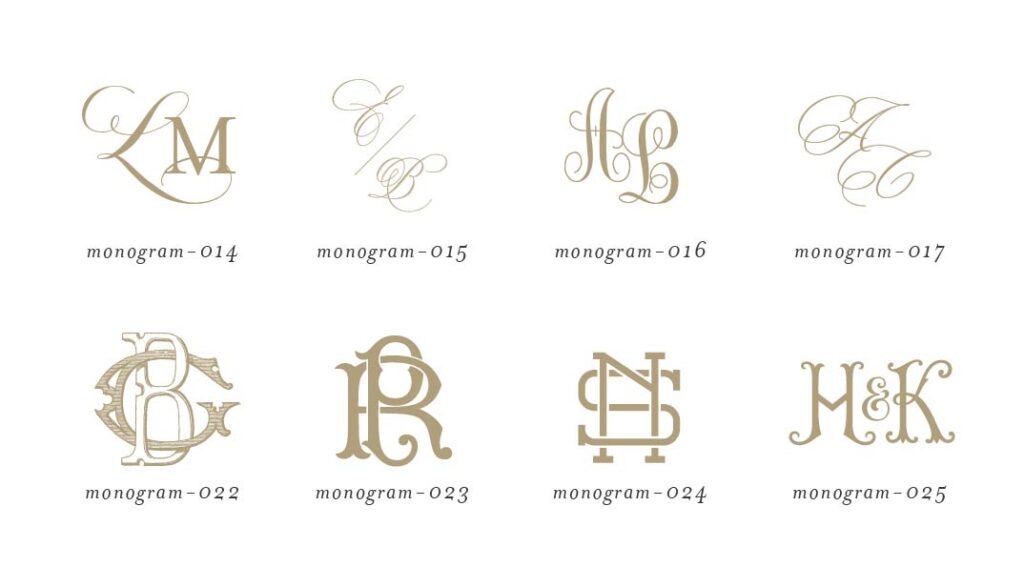 two initial wedding monograms